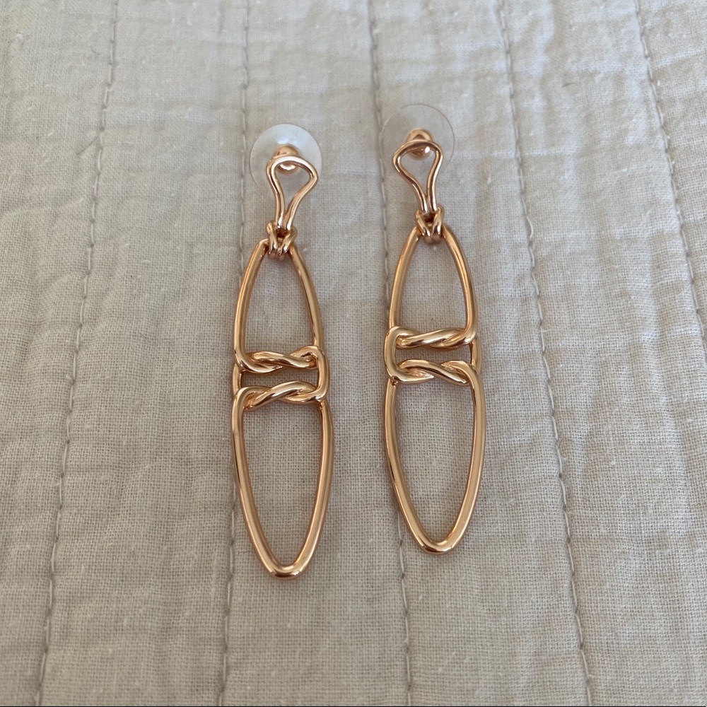 Kendra Scott Fallyn Earrings Rose Gold NWOT